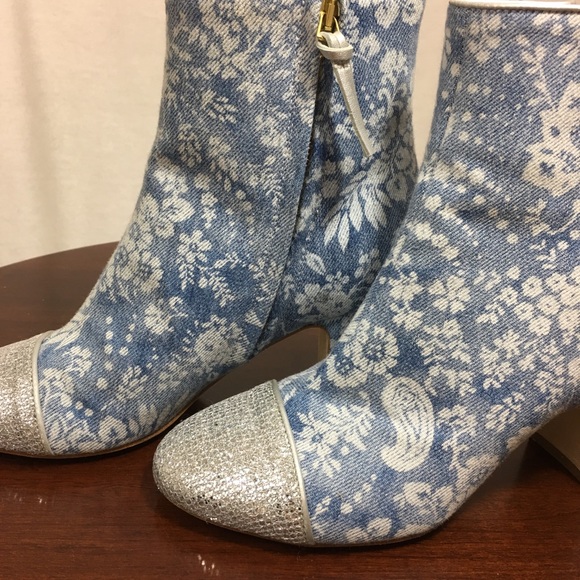 Polly Plume Denim Ankle Boots - Picture 3 of 4